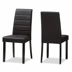 Baxton Studio Modern Espresso Dining Chair 2-piece Set
