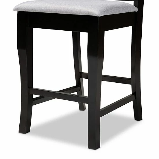 Baxton Studio Nisa Counter Stool 2-piece Set Beige 4 Baxton Studio Nisa Counter Stool 2-piece Set Beige - Image 4