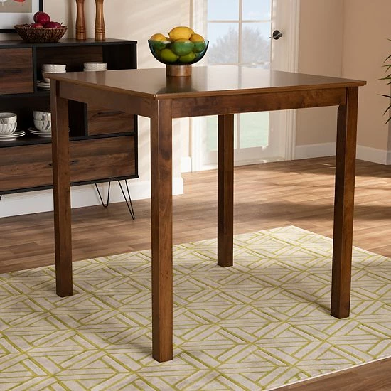 Baxton Studio Lenoir Brown Pub Dining Table 2 Baxton Studio Lenoir Brown Pub Dining Table - Image 2