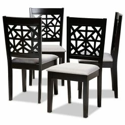 Baxton Studio Jackson Dining Chair 4-piece Set Gray Espresso 5 Baxton Studio Jackson Dining Chair 4-piece Set Gray Espresso -Baxton Studio Sales unnamed file 2520