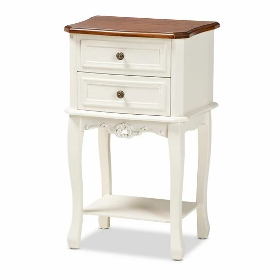 Baxton Studio Darla White Nightstand 1 Baxton Studio Darla White Nightstand