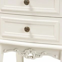 Baxton Studio Darla White Nightstand 9 Baxton Studio Darla White Nightstand -Baxton Studio Sales unnamed file 2560