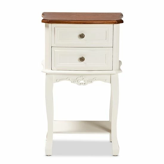 Baxton Studio Darla White Nightstand 4 Baxton Studio Darla White Nightstand - Image 4