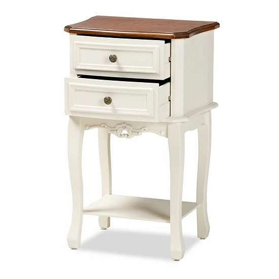 Baxton Studio Darla White Nightstand 5 Baxton Studio Darla White Nightstand - Image 5