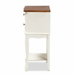 Baxton Studio Darla White Nightstand 12 Baxton Studio Darla White Nightstand -Baxton Studio Sales unnamed file 2563