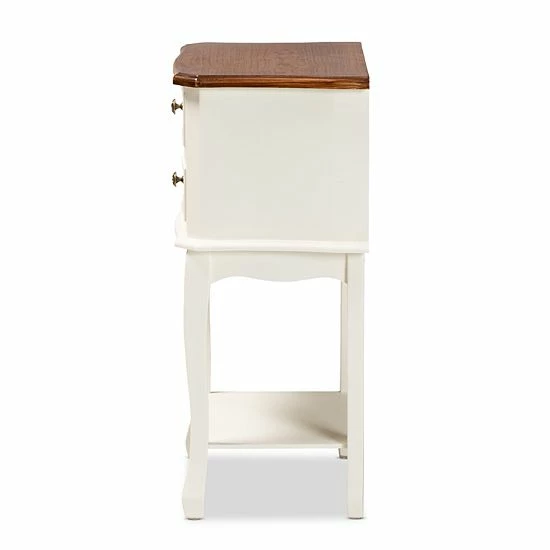 Baxton Studio Darla White Nightstand 6 Baxton Studio Darla White Nightstand - Image 6