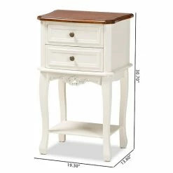 Baxton Studio Darla White Nightstand 13 Baxton Studio Darla White Nightstand -Baxton Studio Sales unnamed file 2564
