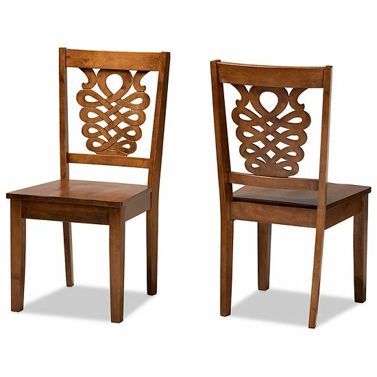Baxton Studio Gervais Dining Chair 2-piece Set Dark Brown 10 Baxton Studio Gervais Dining Chair 2-piece Set Dark Brown - Image 10