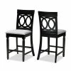 Baxton Studio Verina Counter Stool 2-piece Set Gray