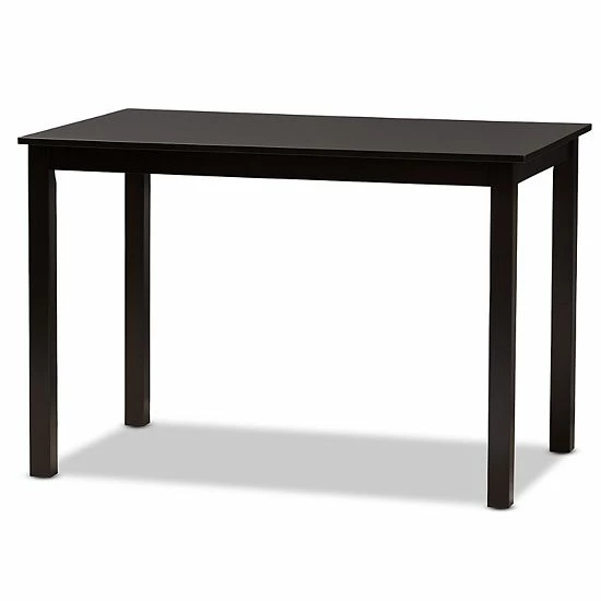 Baxton Studio Jackson Dining Table & Chair 5-piece Set Sand Espresso 4 Baxton Studio Jackson Dining Table & Chair 5-piece Set Sand Espresso - Image 4