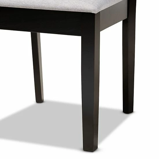 Baxton Studio Jackson Dining Table & Chair 5-piece Set Sand Espresso 7 Baxton Studio Jackson Dining Table & Chair 5-piece Set Sand Espresso - Image 7