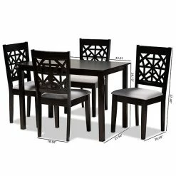 Baxton Studio Jackson Dining Table & Chair 5-piece Set Sand Espresso 17 Baxton Studio Jackson Dining Table & Chair 5-piece Set Sand Espresso -Baxton Studio Sales unnamed file 2597