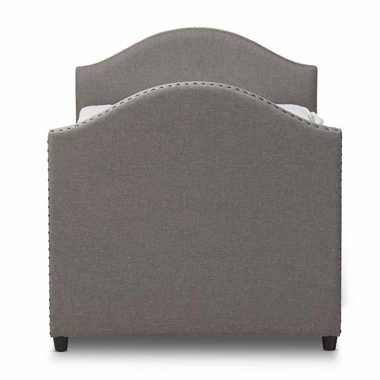 Baxton Studio Alessia Modern Twin Bed & Trundle Light Beige 4 Baxton Studio Alessia Modern Twin Bed & Trundle Light Beige - Image 4