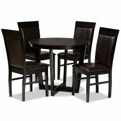 Baxton Studio Irma Dining Table & Chair 5-piece Set