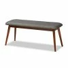 Baxton Studio Flora Gray Bench