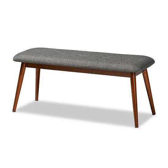 Baxton Studio Flora Gray Bench 1 Baxton Studio Flora Gray Bench