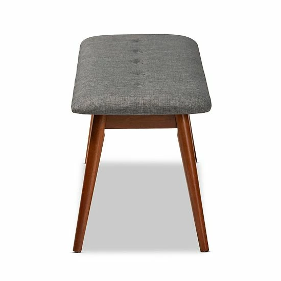 Baxton Studio Flora Gray Bench 6 Baxton Studio Flora Gray Bench - Image 6