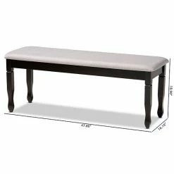 Baxton Studio Corey Dining Bench Gray Walnut -Baxton Studio Sales unnamed file 2652