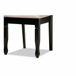 Baxton Studio Reneau Dining Chair 2-piece Set Sand Brown Espresso -Baxton Studio Sales unnamed file 2685