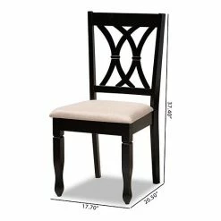 Baxton Studio Reneau Dining Chair 2-piece Set Sand Brown Espresso -Baxton Studio Sales unnamed file 2686
