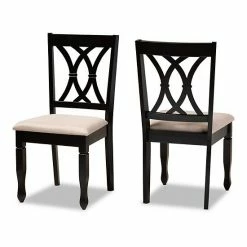 Baxton Studio Reneau Dining Chair 2-piece Set Sand Brown Espresso -Baxton Studio Sales unnamed file 2688