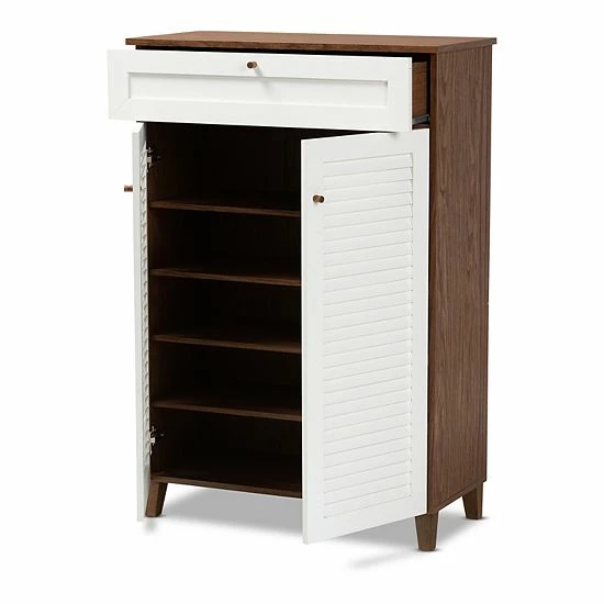 Baxton Studio Coolidge 5-Shelf Shoe Storage Cabinet 3 Baxton Studio Coolidge 5-Shelf Shoe Storage Cabinet - Image 3