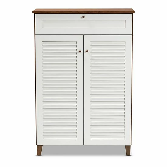 Baxton Studio Coolidge 5-Shelf Shoe Storage Cabinet 4 Baxton Studio Coolidge 5-Shelf Shoe Storage Cabinet - Image 4