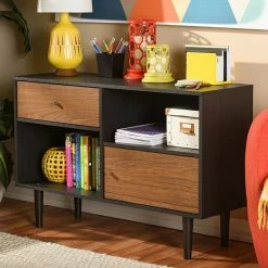 Baxton Studio Auburn Mid-Century Modern Scandinavian Sideboard Cabinet