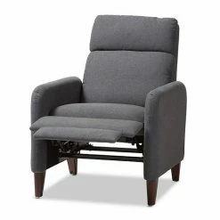 Baxton Studio Mid-Century Lounge Chair Recliner Gray -Baxton Studio Sales unnamed file 2707