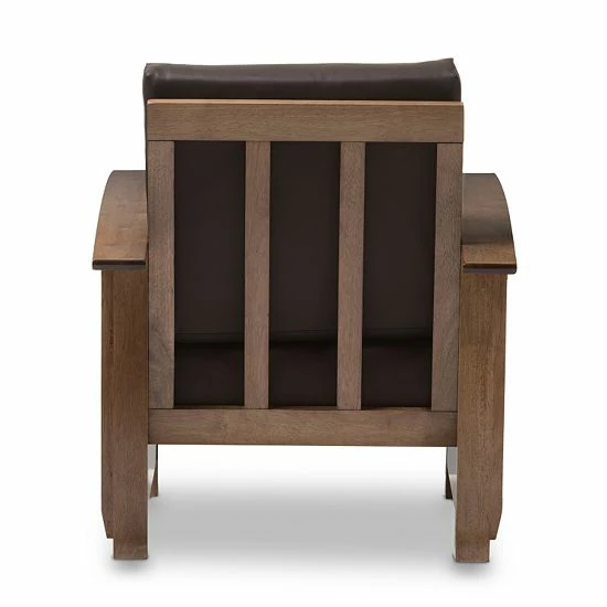 Baxton Studio Charlotte Faux-Leather Lounge Chair 5 Baxton Studio Charlotte Faux-Leather Lounge Chair - Image 5