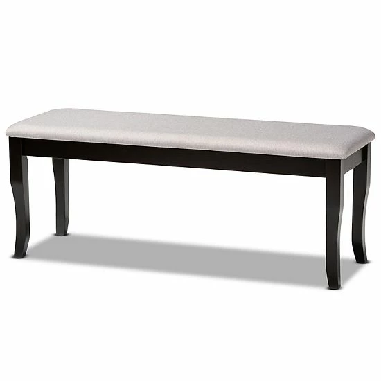Baxton Studio Cornelie Dining Bench Sand Dark Brown 1 Baxton Studio Cornelie Dining Bench Sand Dark Brown