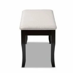 Baxton Studio Cornelie Dining Bench Sand Dark Brown 10 Baxton Studio Cornelie Dining Bench Sand Dark Brown -Baxton Studio Sales unnamed file 2722