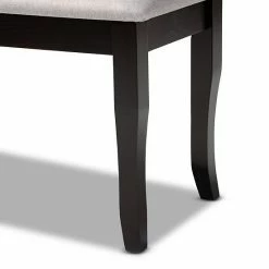 Baxton Studio Cornelie Dining Bench Sand Dark Brown 11 Baxton Studio Cornelie Dining Bench Sand Dark Brown -Baxton Studio Sales unnamed file 2723