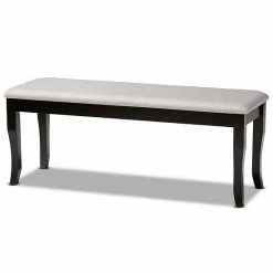 Baxton Studio Cornelie Dining Bench Sand Dark Brown 14 Baxton Studio Cornelie Dining Bench Sand Dark Brown -Baxton Studio Sales unnamed file 2726