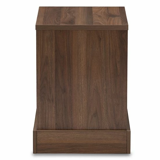 Baxton Studio Modern Walnut 1-Drawer Nightstand 3 Baxton Studio Modern Walnut 1-Drawer Nightstand - Image 3