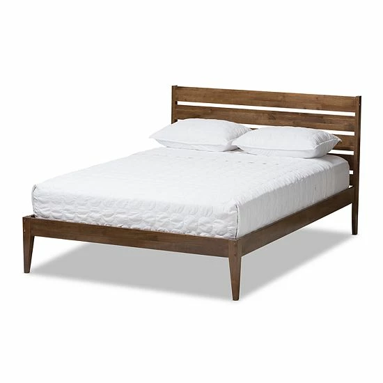 Baxton Studio Elmdon Slatted Platform Bed 2 Baxton Studio Elmdon Slatted Platform Bed - Image 2