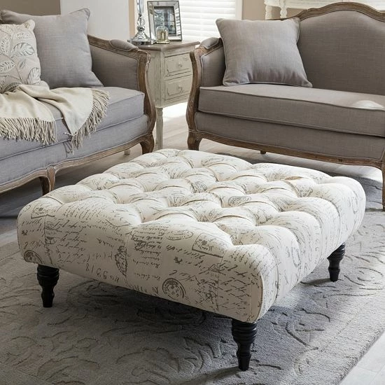 Baxton Studio Keswick Tufted Ottoman 1 Baxton Studio Keswick Tufted Ottoman