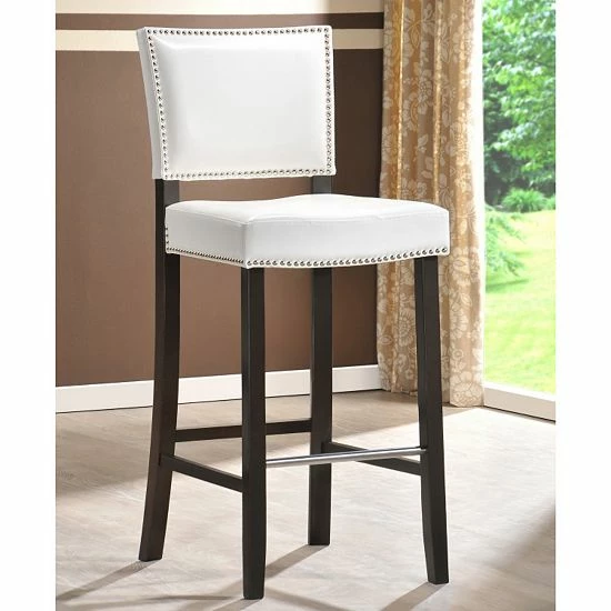 Baxton Studio 2-piece Aries Bar Stool Set White 6 Baxton Studio 2-piece Aries Bar Stool Set White - Image 6