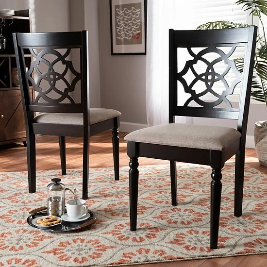 Baxton Studio Renaud Dining Chair 2-piece Set 2 Baxton Studio Renaud Dining Chair 2-piece Set - Image 2