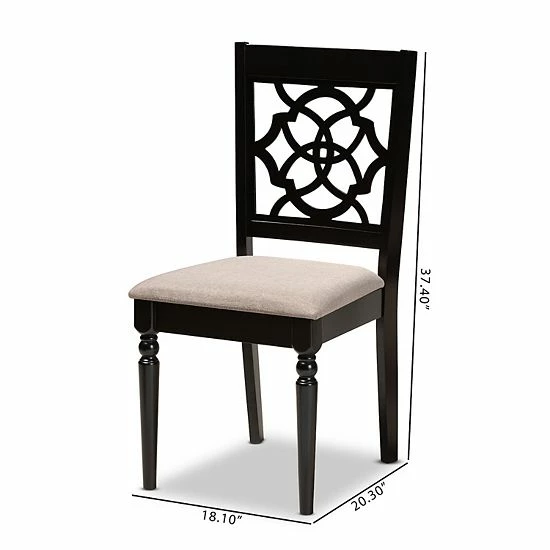 Baxton Studio Renaud Dining Chair 2-piece Set 7 Baxton Studio Renaud Dining Chair 2-piece Set - Image 7