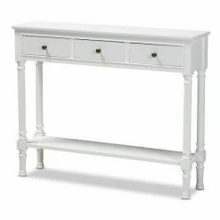 Baxton Studio Calvin Console Table White