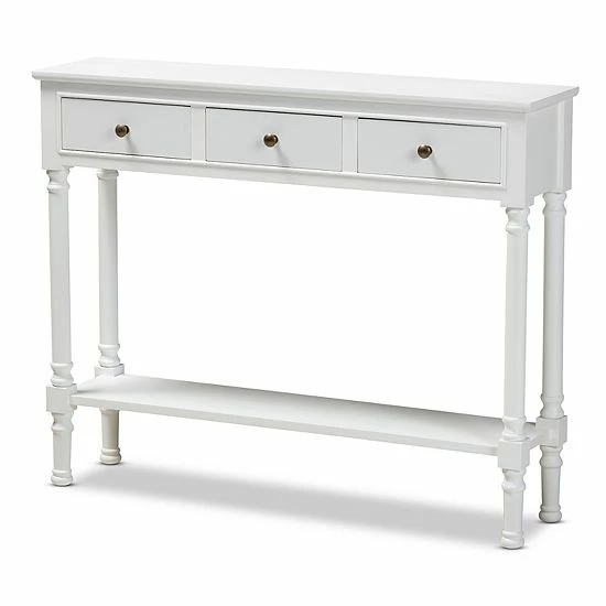 Baxton Studio Calvin Console Table White 1 Baxton Studio Calvin Console Table White
