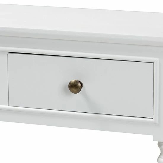 Baxton Studio Calvin Console Table White 4 Baxton Studio Calvin Console Table White - Image 4