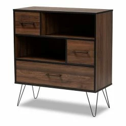 Baxton Studio Charis Bookcase Storage Cabinet