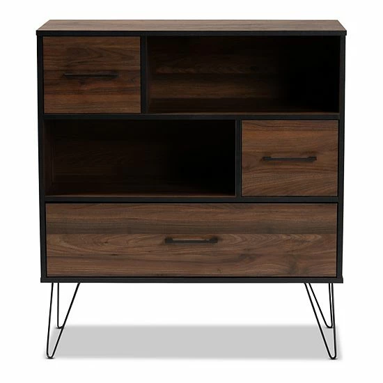 Baxton Studio Charis Bookcase Storage Cabinet 4 Baxton Studio Charis Bookcase Storage Cabinet - Image 4