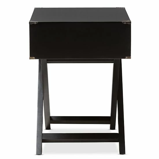 Baxton Studio Curtice Contemporary Nightstand Black 3 Baxton Studio Curtice Contemporary Nightstand Black - Image 3
