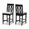 Baxton Studio Darcie Counter Stool 2-piece Set Gray