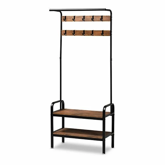 Baxton Studio Aislin Coat Rack Shelving Unit 1 Baxton Studio Aislin Coat Rack Shelving Unit