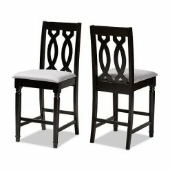 Baxton Studio Darcie Counter Stool 2-piece Set Gray -Baxton Studio Sales unnamed file 2860