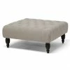 Baxton Studio Keswick Ottoman Beige